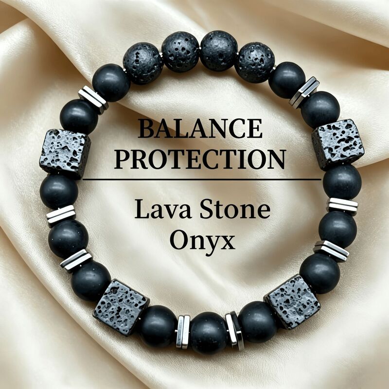Temu Xiyin Tk Amazon Hot-Selling Lava Cube Volcanic Stone Bracelet Matte Beads Bracelet Wholesale Price in Stock