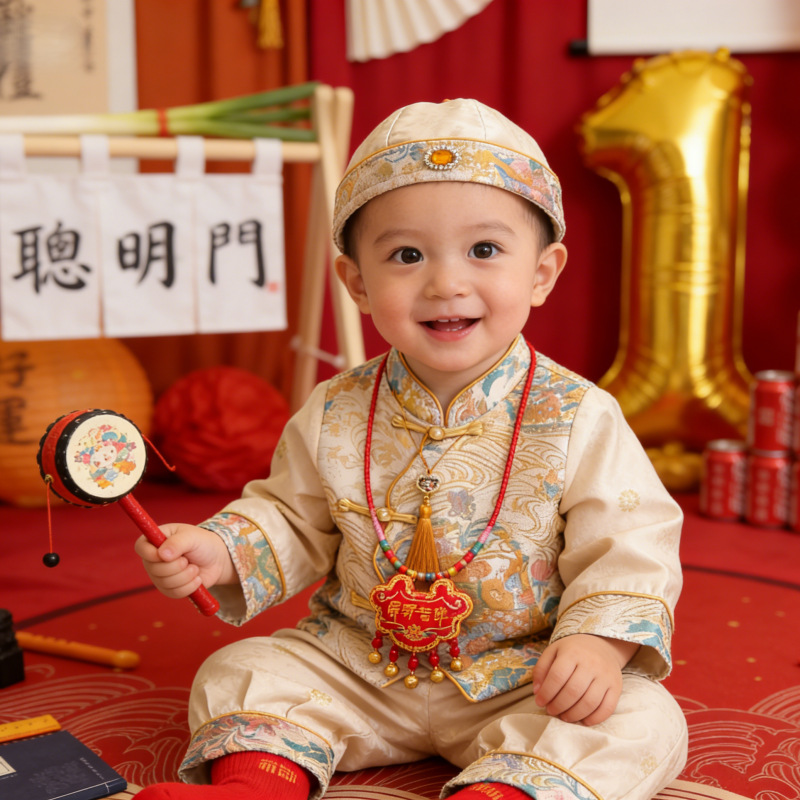 Hanfu for boys, spring children's set, festive dress, special occasion clothing, Chinese style 2