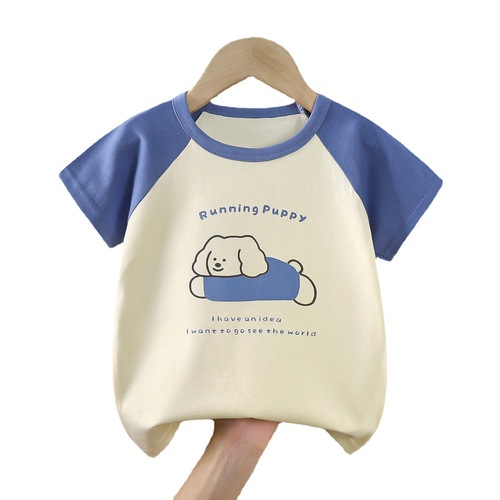 Children's t-shirt pure cotton summer new boys' clothes baby cartoon girls short-sleeved Korean tops children's clothing wholesale