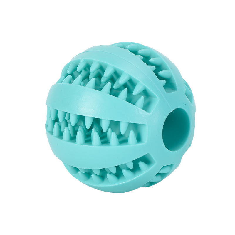 Pelota de goma elástica antiestrés con forma de sandía espinosa para perros, juguete dental y dispensador de comida para mascotas