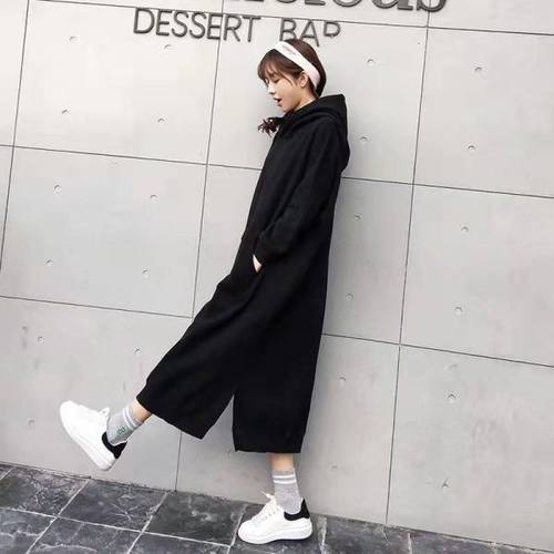 Relaxed Plus Size Women's 300 Pounds Dress Plus Size Women's Hooded Padded Sweatshirt 200 Coverage Belly Outerwear