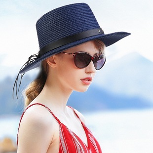 Японская пять звездочная ленточная лента -столовая соломенная шляпа самка летом, солнцезащитная кепка, шляпа для отдыха, универсальная шляпа моды