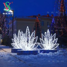 廠家定制商場廣場裝飾LED荷花造型燈聖誕節日裝飾景觀燈彩燈