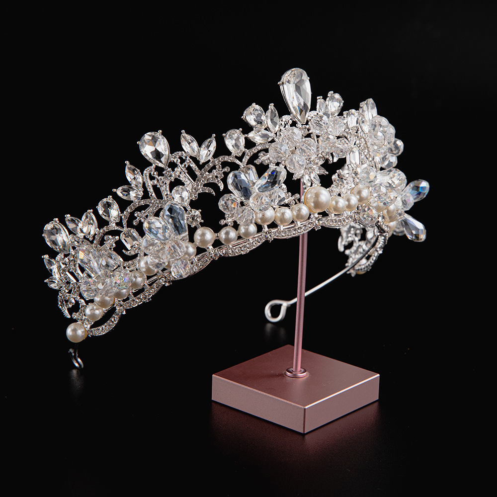 2024 verano explosivo material de aleación galvanizado estilo simple princesa corona de cumpleaños corona de boda corona de novia