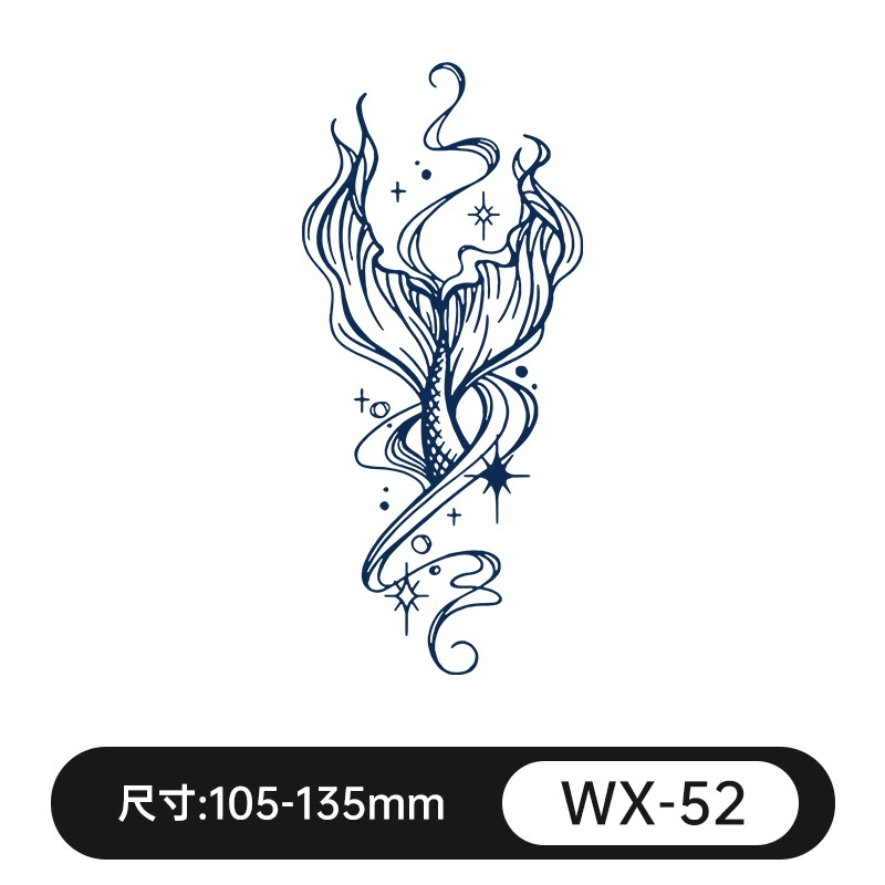 Waterproof fresh retroreflective herbal tattoo stickers for men and women, long-term effect