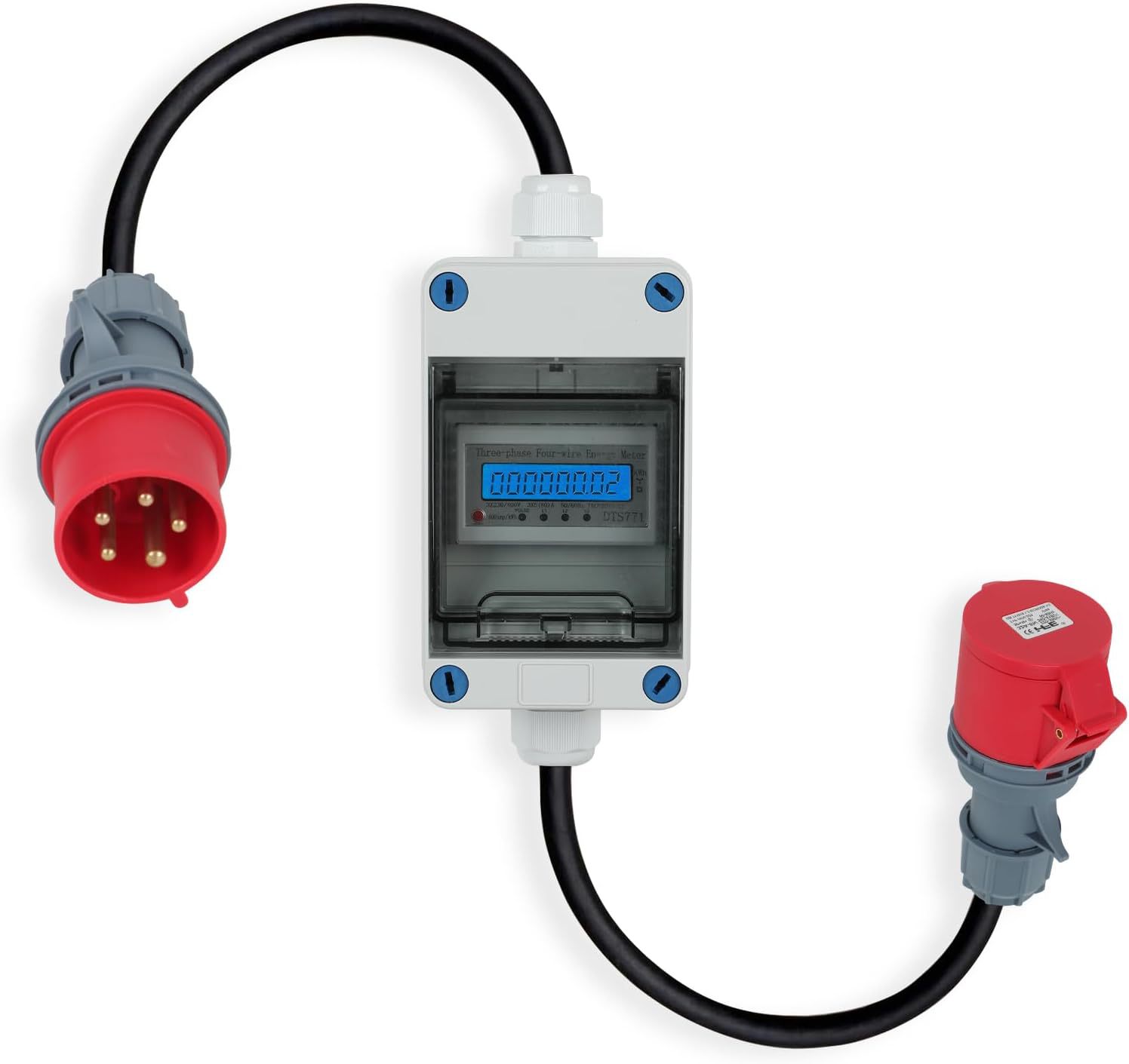 Mobiler Digitaler Stromzähler,MID 2024 Digital Drehstromzä