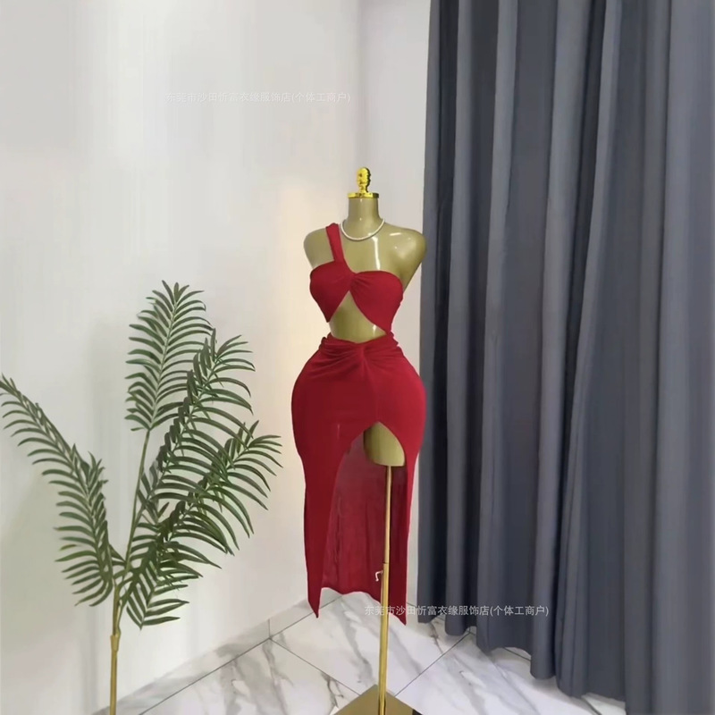 Shein Women's Dress Factory Foreign Trade Cross-Border Sexy Suspender High-End Evening Dress Wholesale Shein Women's Dress Factory Foreign Trade Cross-Border Sexy Suspender High-End Evening Dress Wholesale