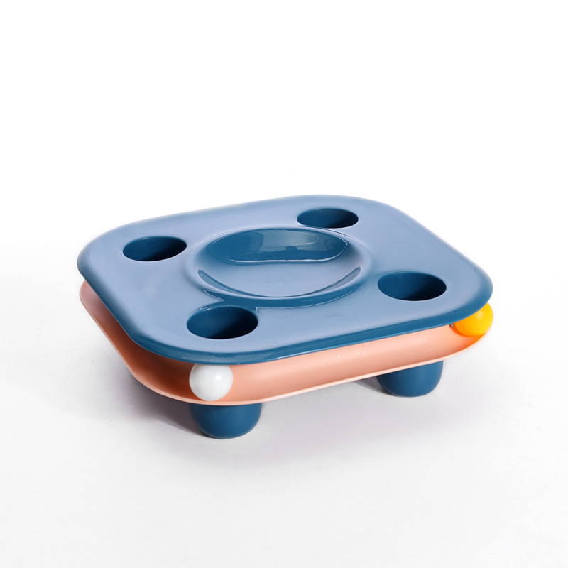 Cruz-frontera gato tazón anti-knock perro tazón multi-funcional snack tazón educativo perro juguete húmedo y seco separación mascota comida tazón