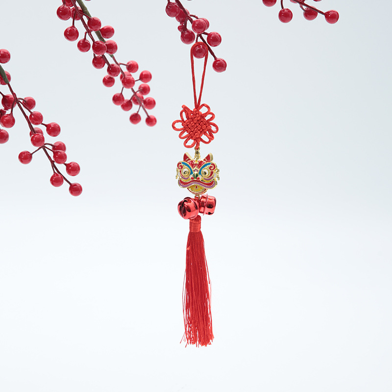 Año del Caballo tarjeta de bendición estampada de oro chino Feng Fu Koi Lisu Tarjeta colgante de Año Nuevo Boat Bonsai decoración tarjeta colgante