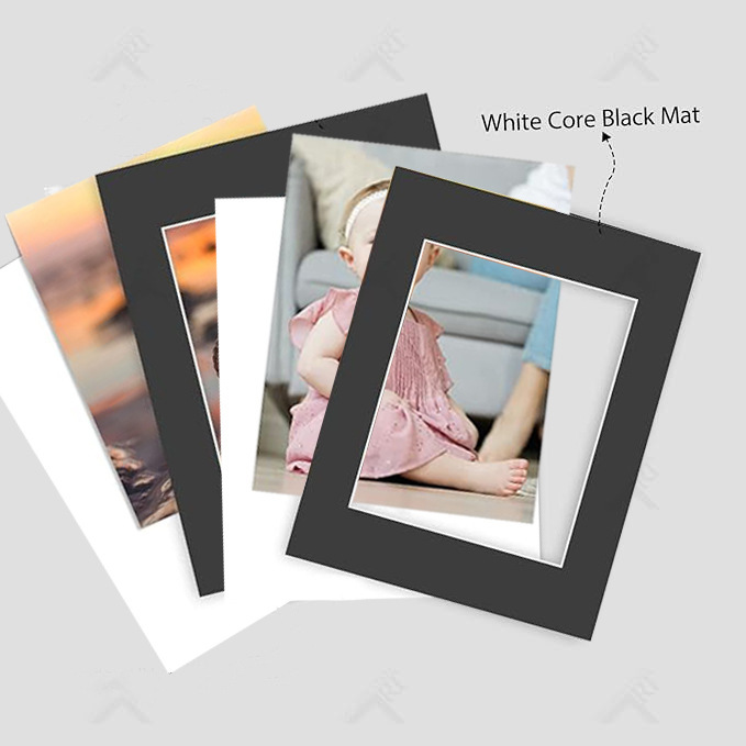 Card Photo Frame Picture Frame Matching Photo Watercolor Sketch Mounted White Paper Frame Empty Frame Painting Lining Customization