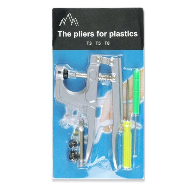 Amazon T5/T8 alicates de prensa manual de cuatro botones alicates de botón de resina de plástico de color herramienta de instalación manual de bricolaje