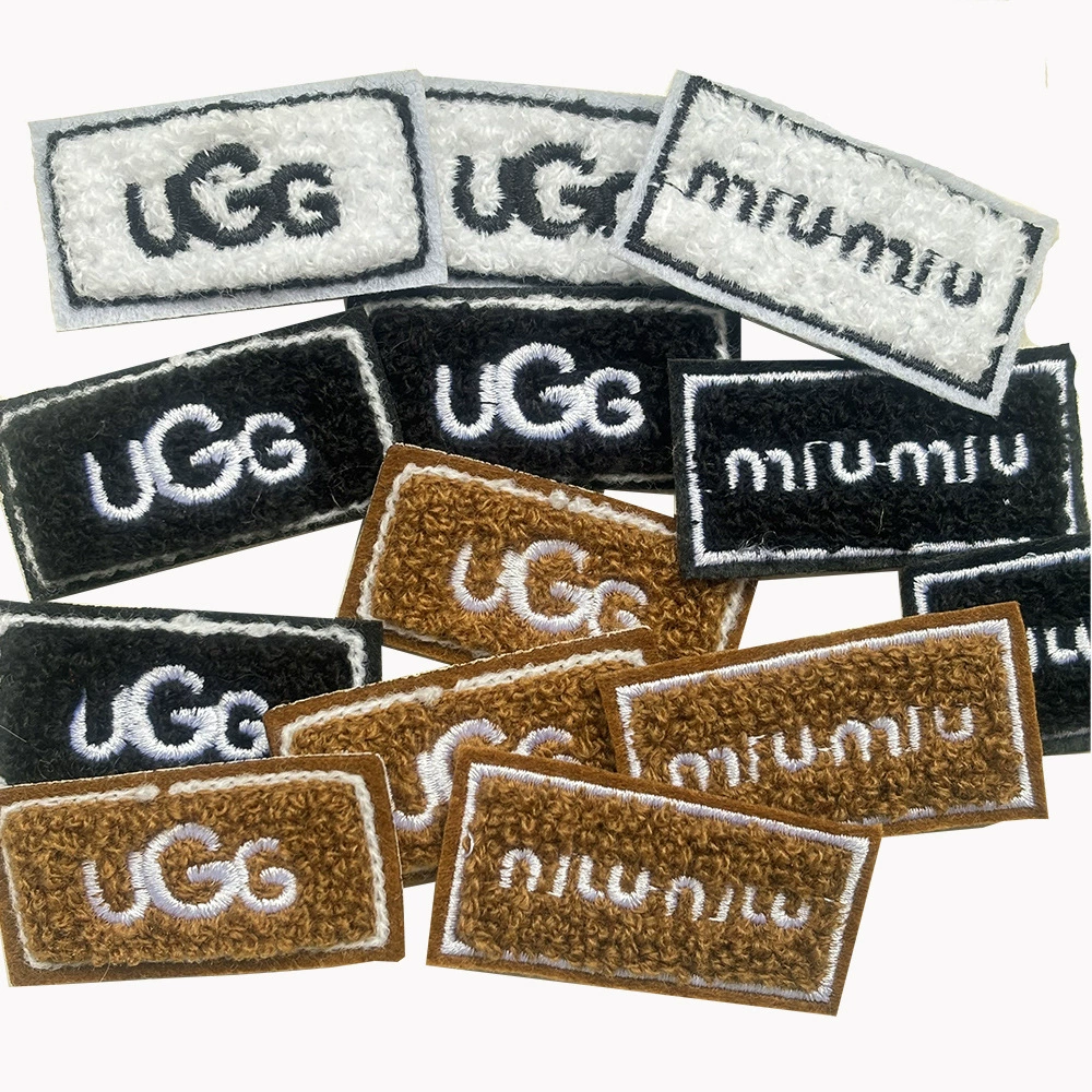 Miu полоток вышивка UGG квадратные носки декоративная вышивка тканевые наклейки у источника пятна смешанная вышивка камера может использоваться как нашивка пост