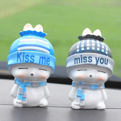 Creative Car Ornaments, Car Interior Decorations, Couple Dolls, Home Desktop Small Ornaments, High-End and Niche (Car ornaments) - a049-couple