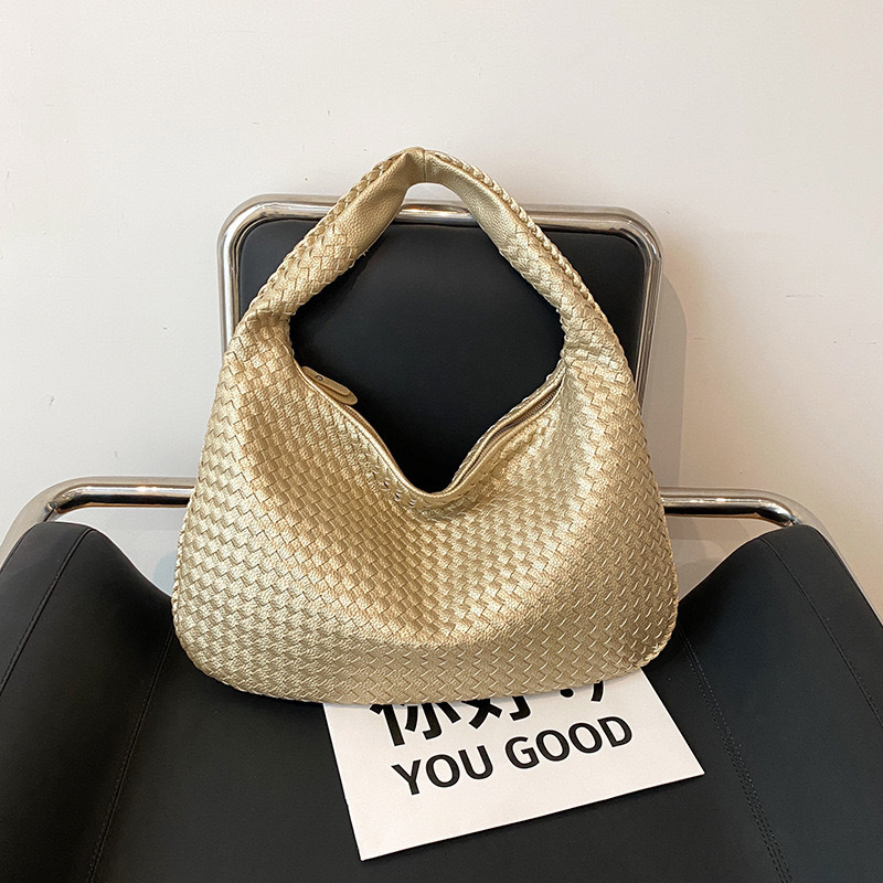 Cross-Border Niche French Woven Bag For Women - Elegant Versatile Handbag, Underarm Shoulder Bag, Textured Commuter Bag - Thumbnail 8
