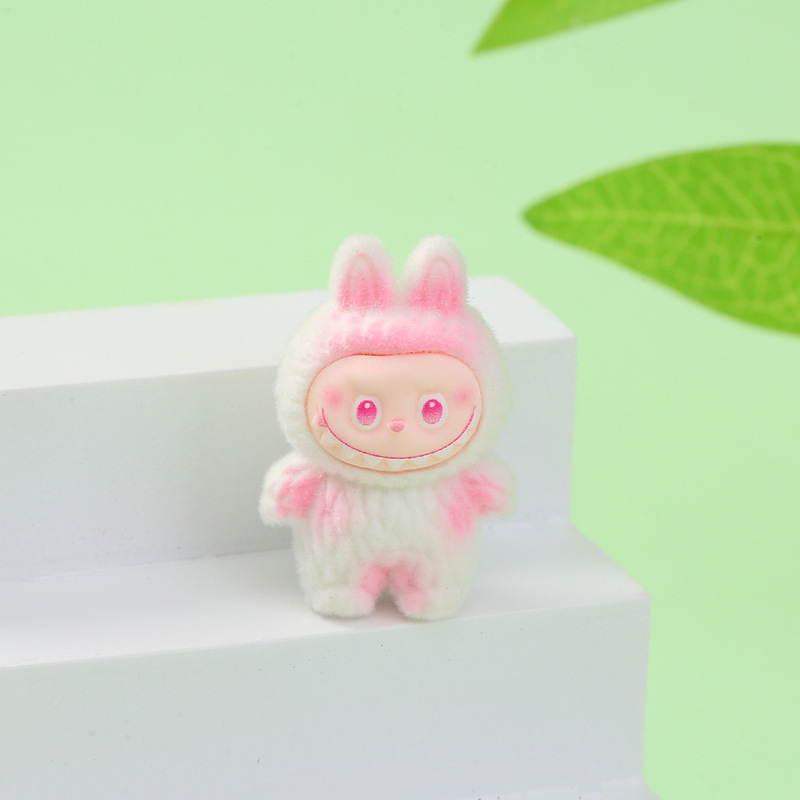 可爱马卡龙色labubu摆件diy饰品配件迷你公仔配件盲盒玩具钥匙扣|undefined