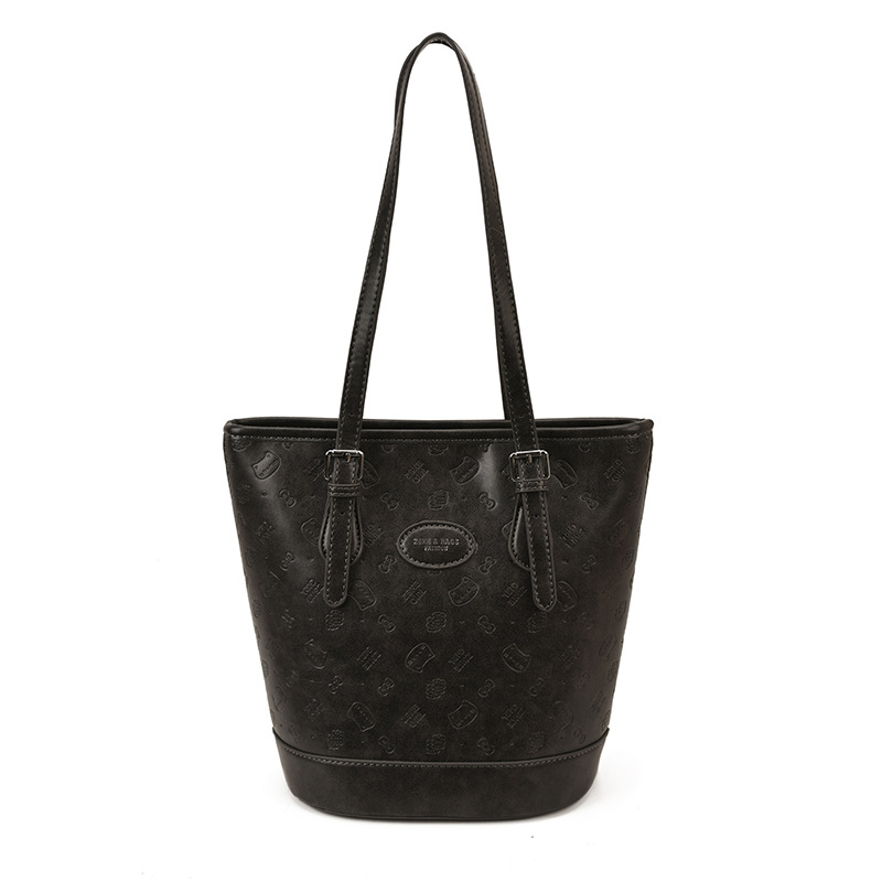 Cross-border 2025 otoño y invierno nuevo retro leopardo bolso de brazo de moda de viaje bolso de cubo de mujer moda coreana bolso de hombro