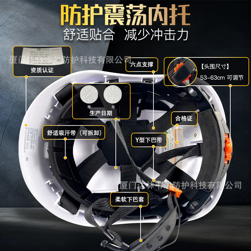 Casco de seguridad con gafas protectoras, ABS resistente, estándar nacional CE