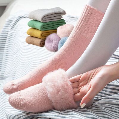 thickening Floor socks winter Socks Girls Tube socks Plush keep warm solar system lovely Plush Stockings Terry socks