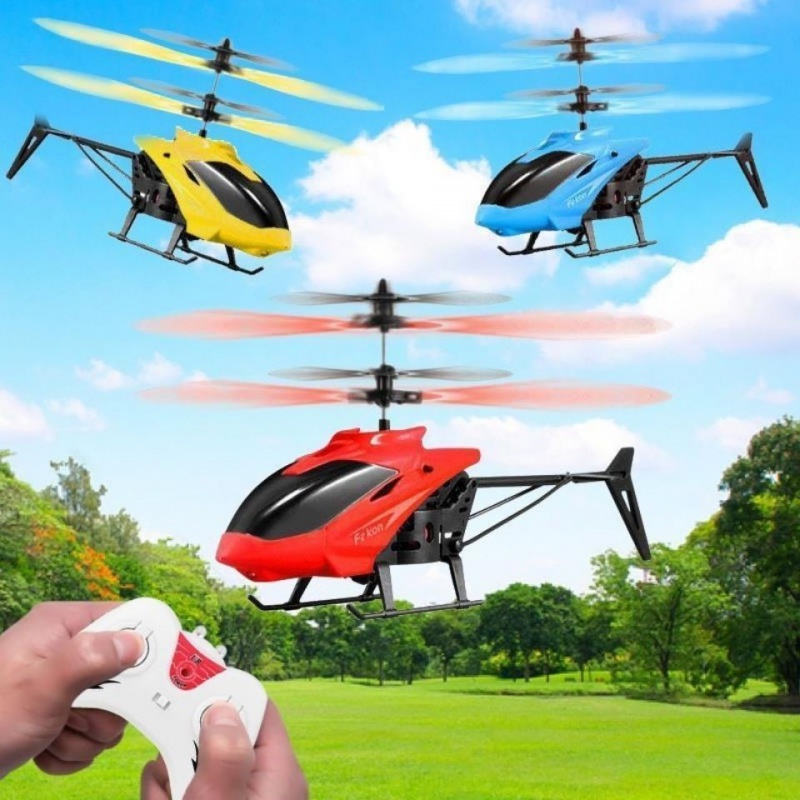 New Remote Control Aircraft Sensor with Light, Rechargeable Two-Way Helicopter, Fall-Resistant Aircraft, Children's Street Stall Toy