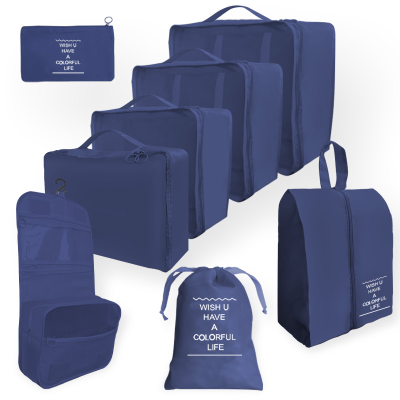 Bolsa de almacenamiento de viaje traje de seis piezas de siete piezas de ocho piezas plegable bolsa de lavado bolsa de almacenamiento de ropa bolsa de viaje con cordón