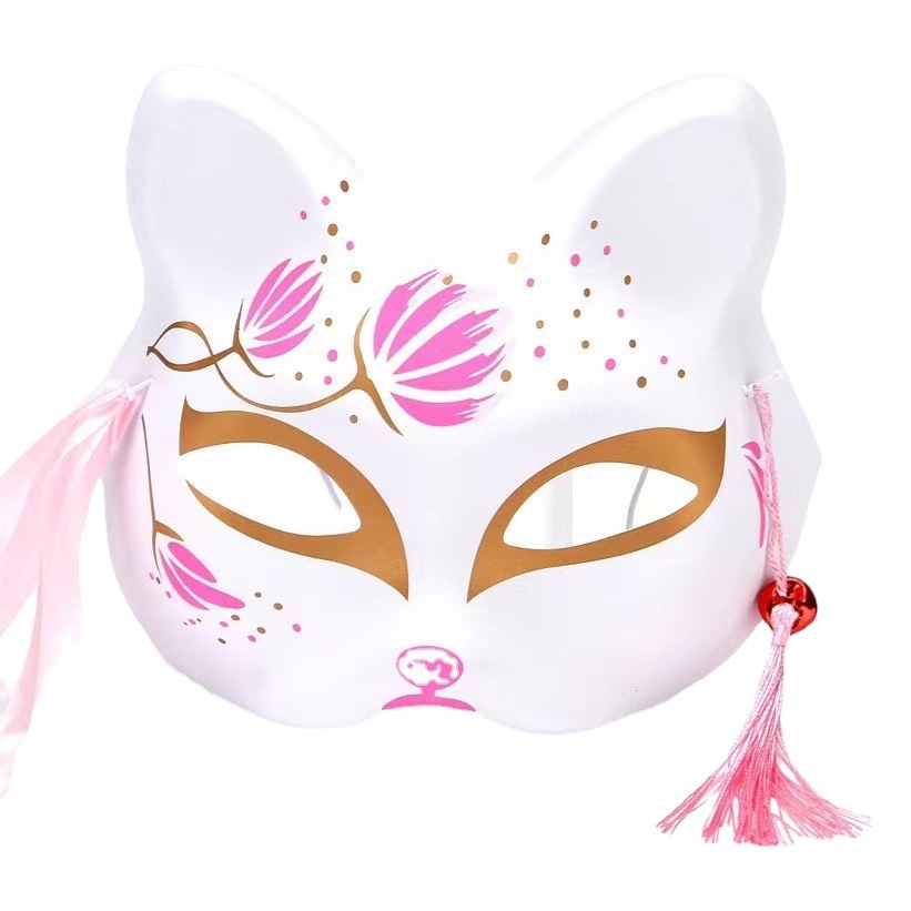 Adulto gato cara máscara de zorro TikTok mismo estilo japonés estilo antiguo anime puesto niños máscara al por mayor