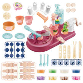 创意过家家玩模具雪糕面条彩泥机麦色面条机套装黏土厨房女孩跨境