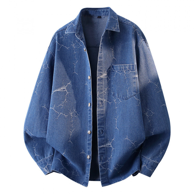 Denim Shirts for Men, Spring Workwear Jackets, Trendy and Fashionable Long-Sleeved Shirts That Are Popular This Year