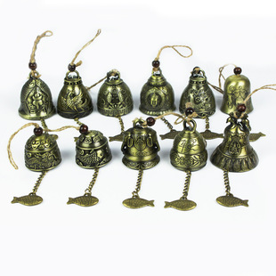 Cross-border foreign trade Chinese style feng shui brass creative small pendant balcony garden outdoor camping small wind chime wholesale pendant