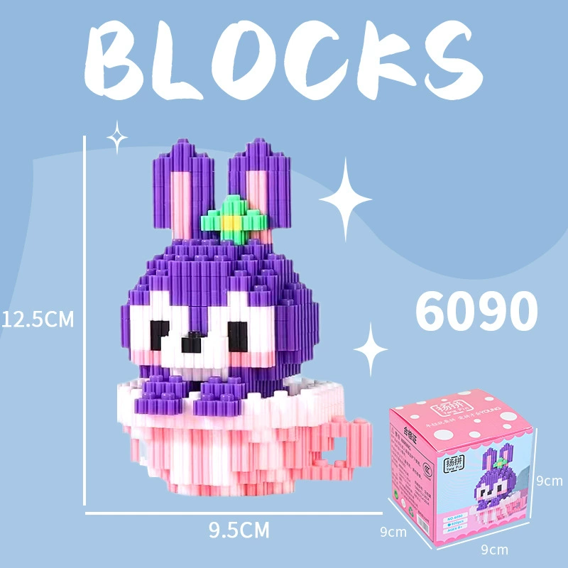 Cartoon Building Block Toy Set, Mini Constructor Doll, 9×9×9 cm, Assorted Character Designs