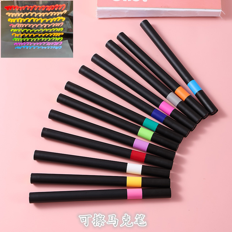Large Erasable Marker Liquid Chalk Eco-Friendly Ink 12-Color Set Light Board Pen Glass Acrylic Blackboard Pen