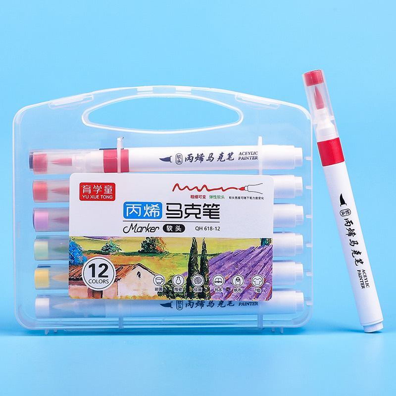QH618 caliente-Venta de acrílico marcador niños graffiti pintura pincel a base de agua pintura acrílica arte pintura color pluma