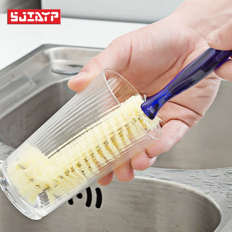 Японская чашка для мытья артефакт 360 градусов вращающаяся стеклянная чашка для чистки кухонный чайник чайная чашка нейлон прямоугольная чашка щетка