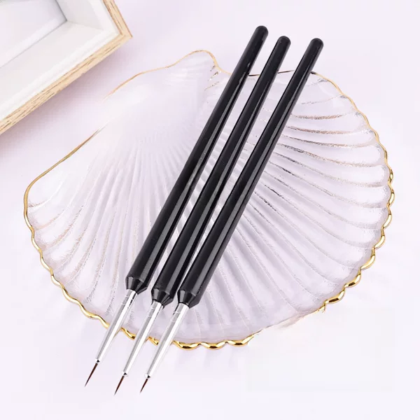 Cross-Border Ultra-Fine Nail Art Liner Pen 3-Piece Set Fondant Baking Tools Hand-Painted Flower Line Drawing Pen