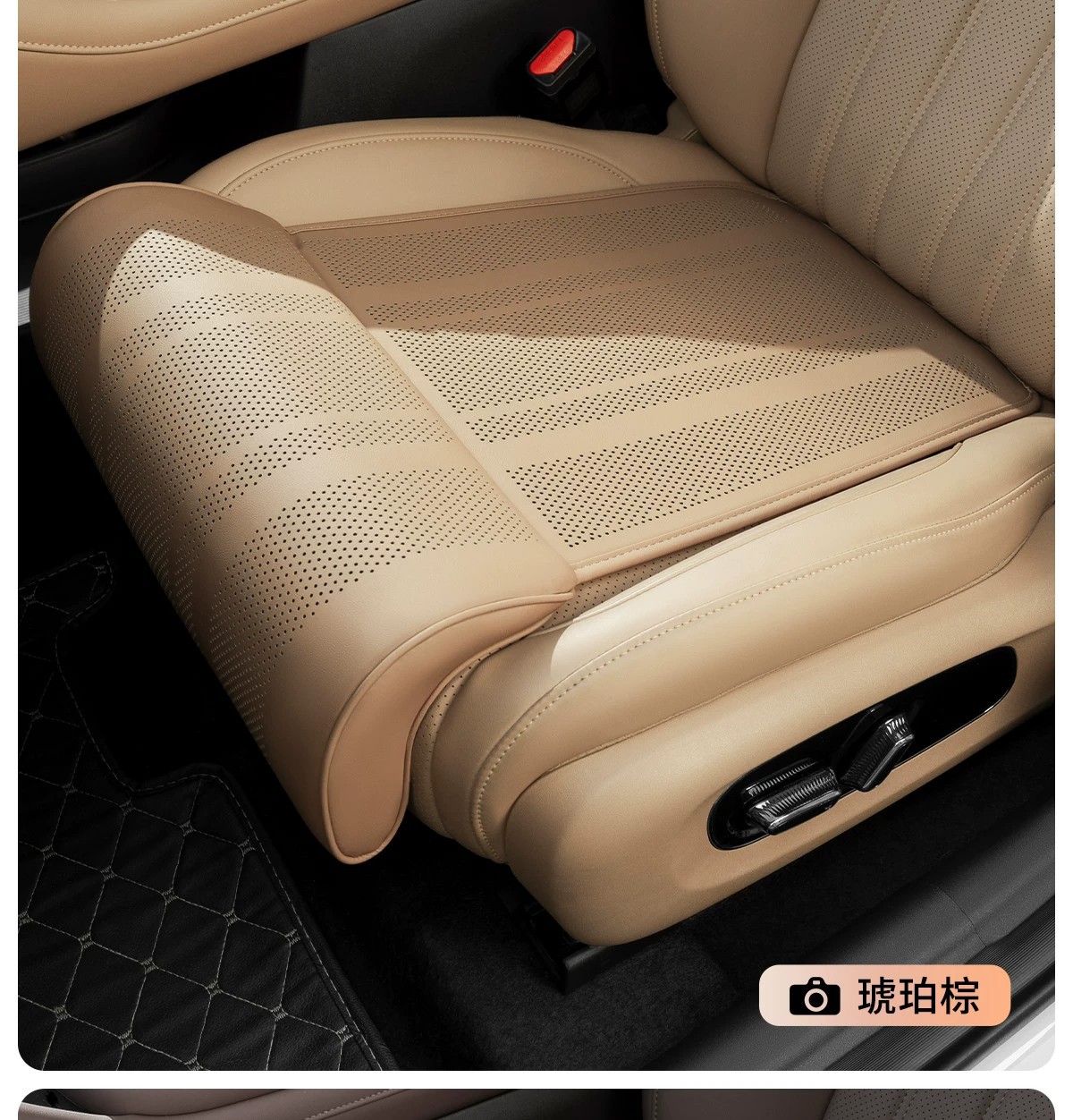 Car Seat Cushion with Extended Leg Support, Integrated Sponge Leg Rest for Driver and Passenger Seats, Universal for All Seasons, Comfortable Leg Cushion