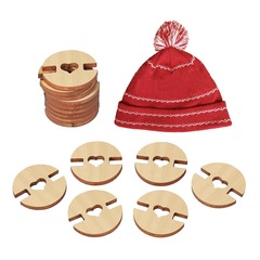 Wood PomPoms for hatsbutton木製ニット帽子作り締め付けツール帽子ボタン