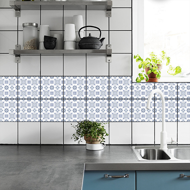 Simple Kaleidoscope Pattern Lattice Tile Renovation Stickers display picture 2