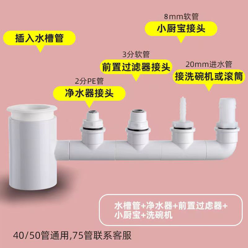 싱크대 + 정수 + 전면 + 작은 주방 보물 + 설거지