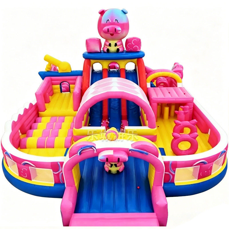 Gran castillo infláble para niños al aire libre barreras de paso deslizante de atracción para padres e hijos escalada de roca fábrica de equipos de cama de salto