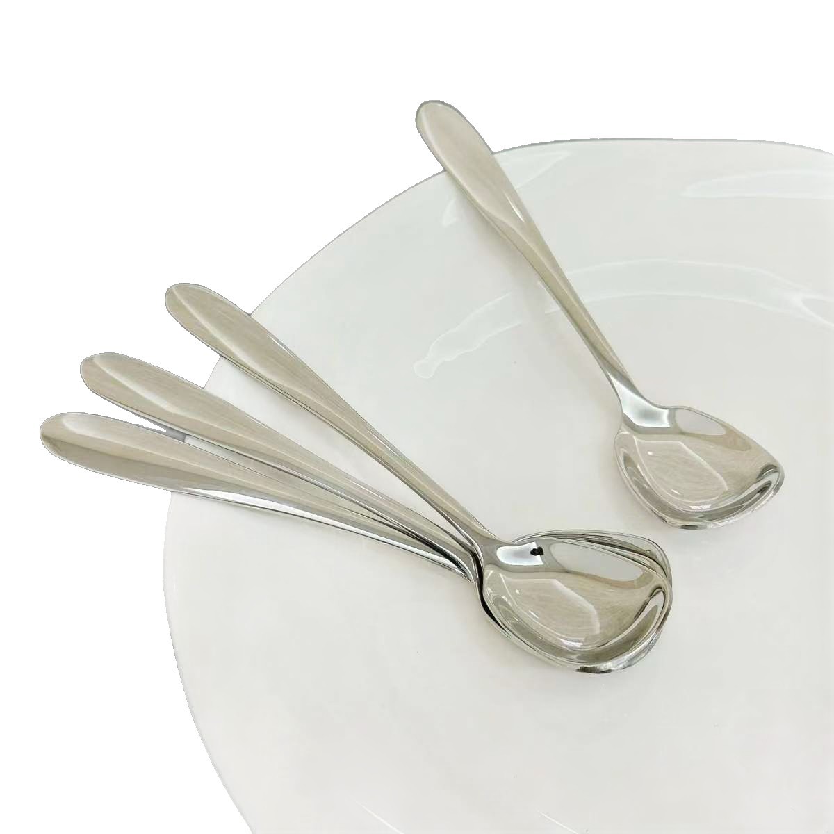 Cuchara de café cuadrada de acero inoxidable para postres_voghion.com