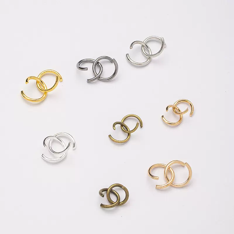 电镀多规格金属开口圈diy饰品配件项链手链连接圈挂圈开口环单圈