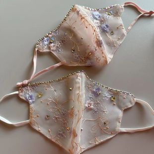 Spring, Autumn and Summer Sun Protection and Dustproof Thin Breathable Masks Embroidered Masks Women's Masks Classical Dance Veils with Chinese Elements