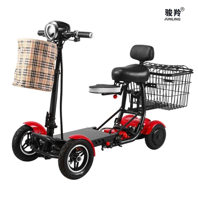 Mini Foldableing 36V Electric Four-Wheel Scooter for Men and Women, Battery Scooter for the Elderly, Cross-Border Model, Drop Shipping