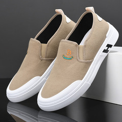 2023新款老北京帆布鞋男懶人一腳蹬男鞋休閒百搭板鞋學生運動鞋