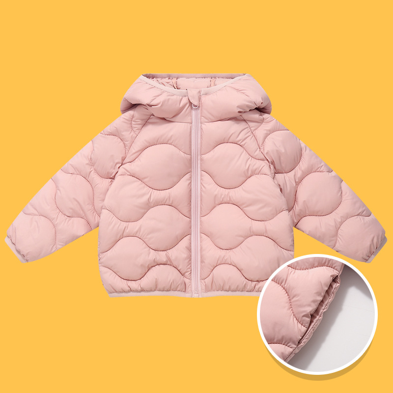 Chaqueta de Algodón con Capucha y Bolsillos Estilo Ola para Niños y Niñas, Abrigo Cálido de Algodón para Niños Mayores, 875 image 4
