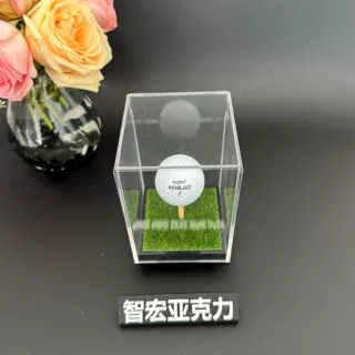 亚克力透明木底纪念收藏盒战术棒球高尔夫球玩具展示架定展示盒