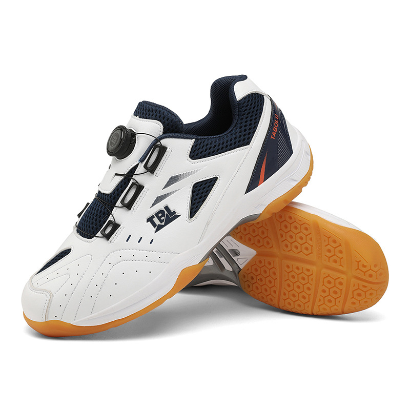 Zapatillas de bádminton de nivel profesional de comercio exterior transfronterizo con botones giratorios para hombres y mujeres, zapatillas de tenis ultraligeras antideslizantes y con absorción de impactos, zapatillas de deporte