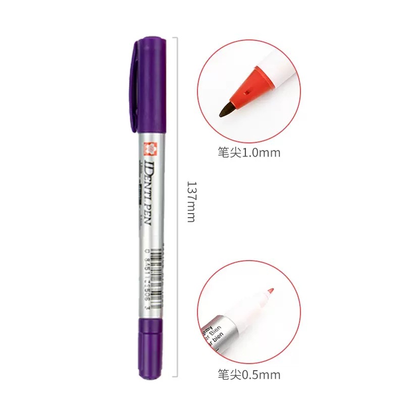 Japonés SAKURA flor de cerezo aceitoso pequeño marcador de doble cabeza pluma de marcado línea de gancho de color CD pluma