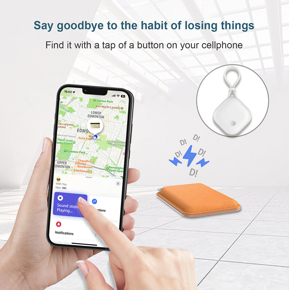 AirTag uyumlu Bluetooth takip cihazı, çift sistem, iOS ve Android