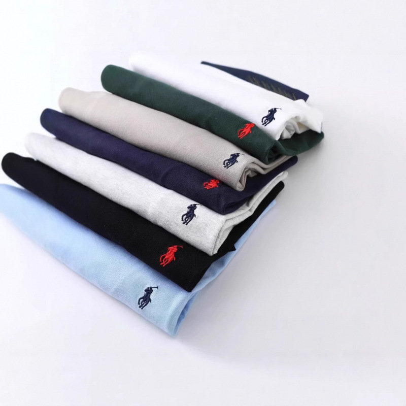 2026 Summer New Men's Pure Cotton Round Neck Short-Sleeved T-Shirt with Pony Logo Embroidery, Casual and Versatile Trendy Top 2026 Summer New Men's Pure Cotton Round Neck Short-Sleeved T-Shirt with Pony Logo Embroidery, Casual and Versatile Trendy Top