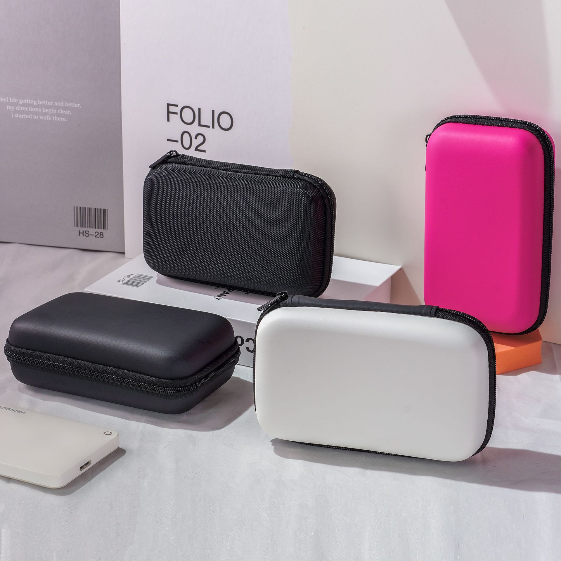 EVA External Hard Drive Data Cable Mouse Storage Bag, Power Bank Power Supply Storage Box, Digital Accessories Packaging Box